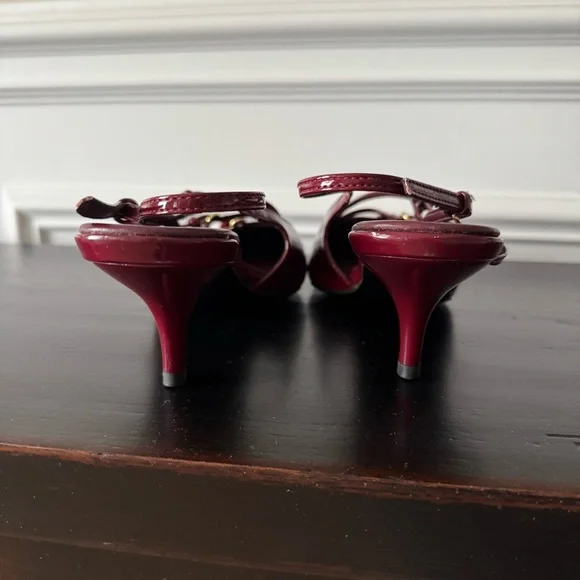 MIU MIU 55 patent leather slingback pumps - Picture 7 of 9